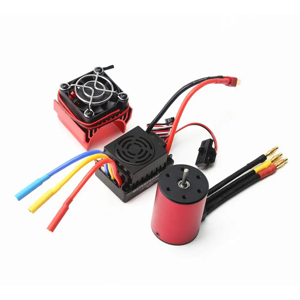 

Waterproof 3650 Brushless S3650 Motor 2300kv/3100kv/3900kv/4300kv With 60a Brushless Esc With Heat Sink For Car 1/8/1/10 Tamiya