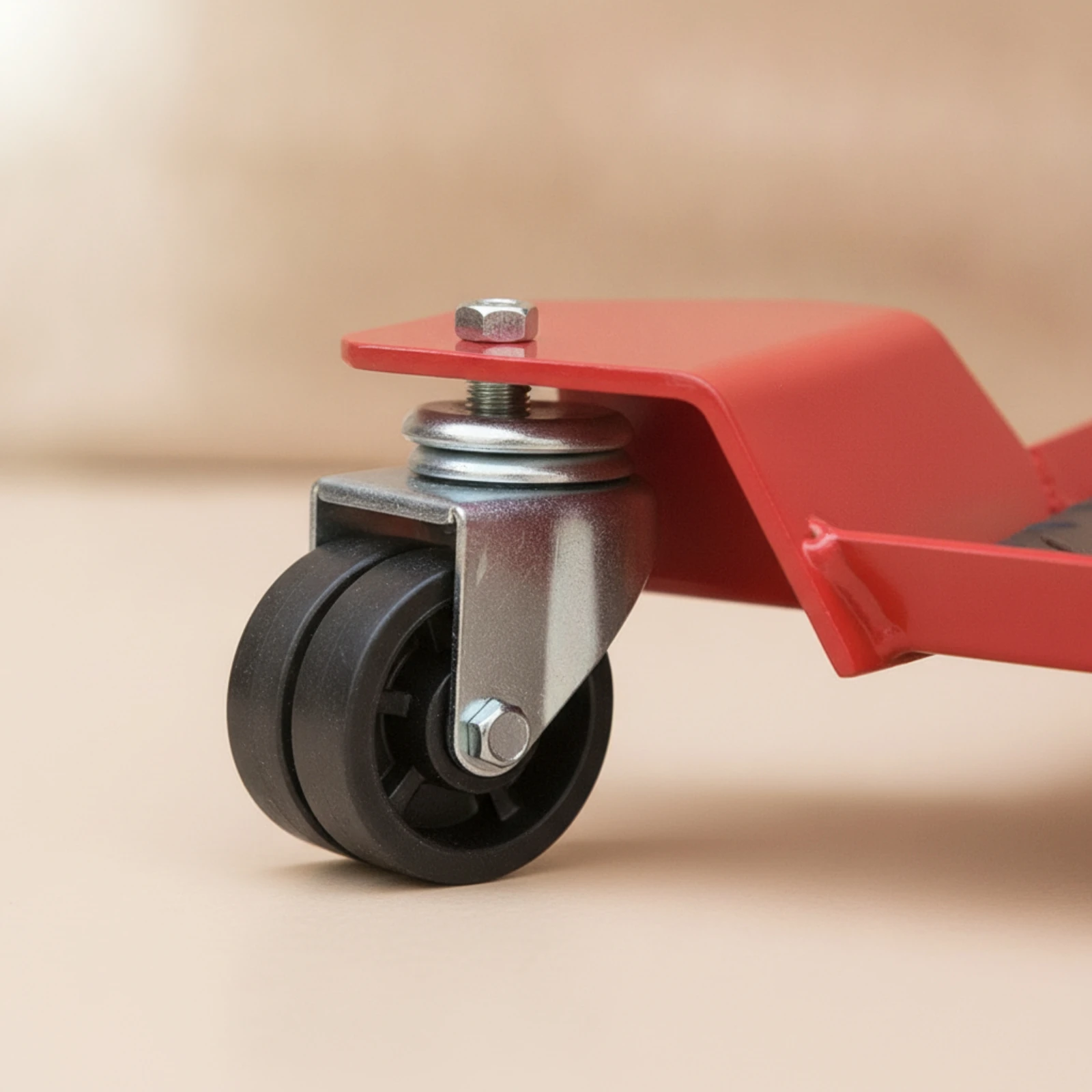 Motorrad Rollwagen Heavy Duty Motorcycle Positioner Low Profile Swivel Caster Dolly with Handle for Tight Workshop Spaces