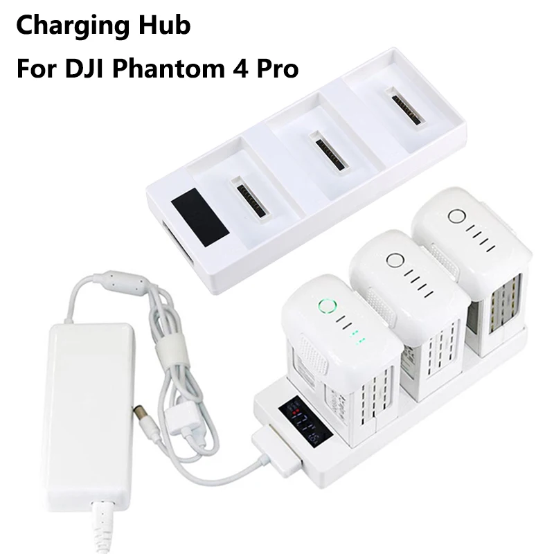 Phantom 4 Battery Charger for DJI Phantom 4 Pro V2.0 Advanced Drone 3 in1 Charging Hub Charging Board With Display Monitor Parts