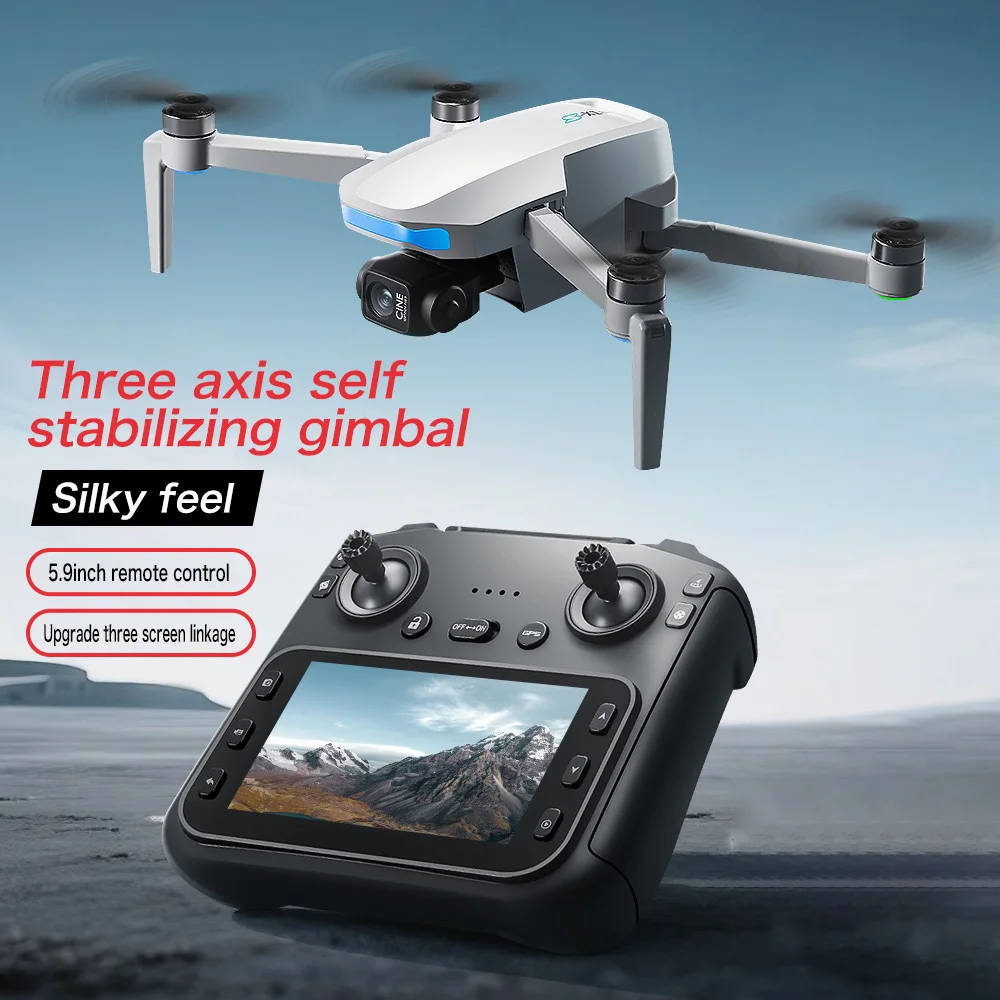 Professional FPV Dron 8K GPS Drone with 4K Camera 3-Axis Gimbal 4.5 Screen RC Quadcopter Aerial Photography Remote Control Toys