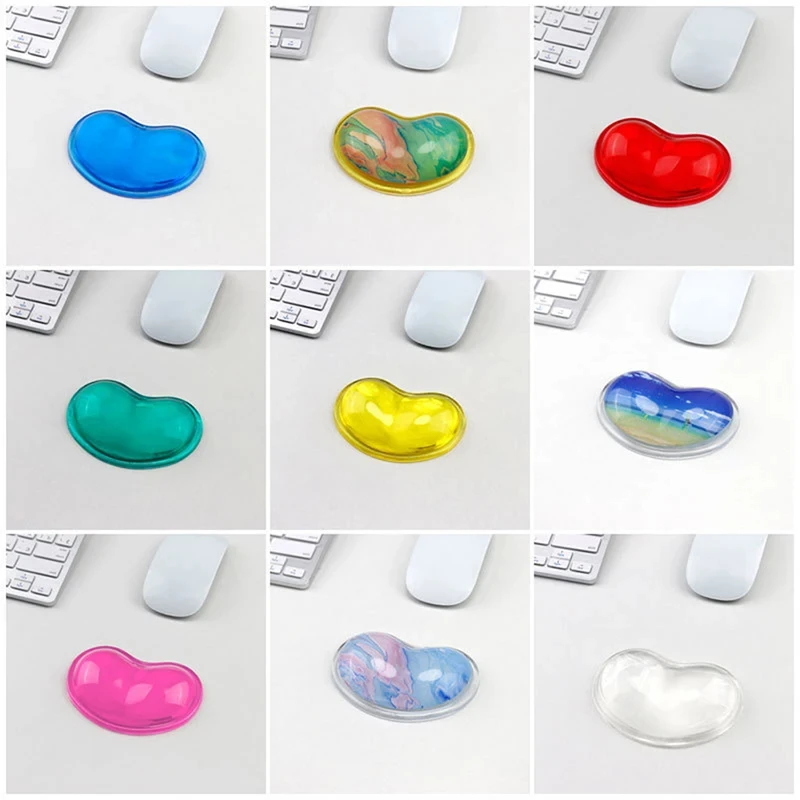 Quality comfort mouse hand wrist rests support cushion pad Fashion silicone heart-shaped wrist pad