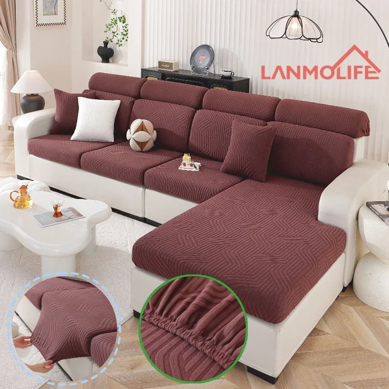 

Jacquard Sofa Seat Covers Thickened Spandex Sofa Covers Removable and Washable Sofa Cushion Covers Furniture Protective Covers