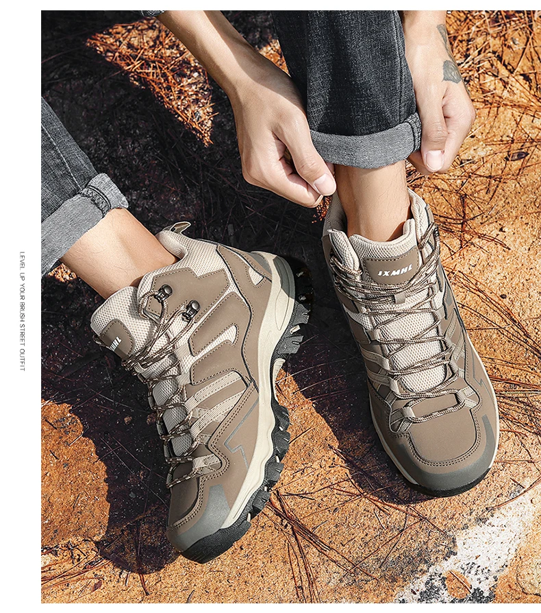 Frauen Atmungsaktive Bergsteigen Schuhe Outdoor Stiefel Frau männer Wanderschuhe Unisex High Top Stiefel Wasserdicht Klettern Neue – Detail 9