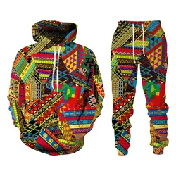 Folk custom 3d Print Hoodies sets Trousers Suits Men Tracksuit 2pcs Sets Long Sleeve Casual Comfortable Ethnic Style Man Clothes