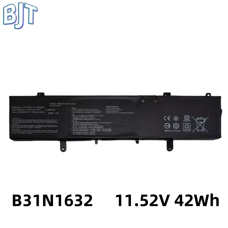 11.52V 42Wh Rechargable Laptop Battery B31N1632 for ASUS ZenBook S4000U S4100U X405U Vivobook 14 X405UA X405UR X405UQ New