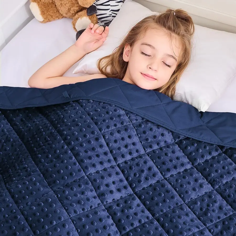 

Weighted Blanket Kids 5 Pounds, Kids Christmas Blanket Gifts for Boys Girls, Small Weighted Throw Blankets Washable Heavy Blanke