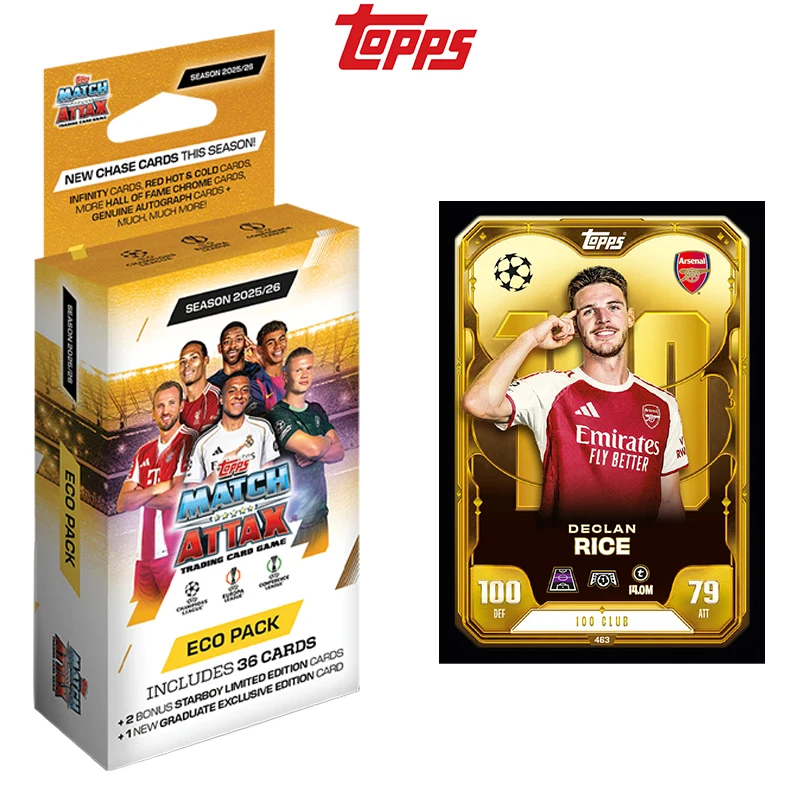 

Topps UCC Match Attax 2025/26 Eco Pack Коллекционная карточка для коллекции торговых игр и поиска ограниченной подписы