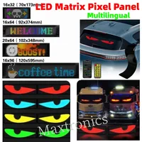 Multilingual LED Matrix Pixel Panel APP Programmable DIY Scrolling Advertising Signs Flexible USB 5V LED Car Display with Remote