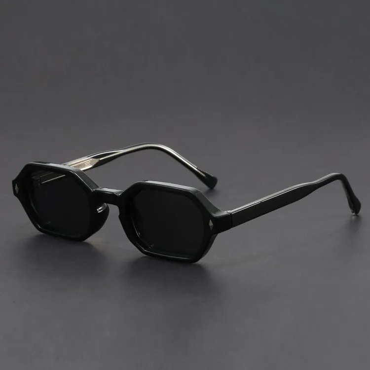 Klassieke klinknagel kleine frame vintage zeshoekige zonnebril dames voor heren mannelijke zonnebril luxe merkontwerper populaire punkzonnebril