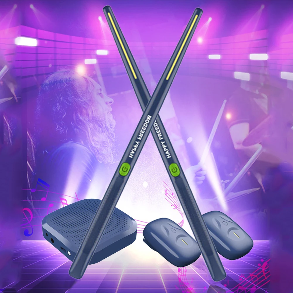 

Electric Air Drumsticks Professional Air Drum with Drumsticks Electronic Virtual Air Drum Drumsticks Pedals Gift for Adults Kids
