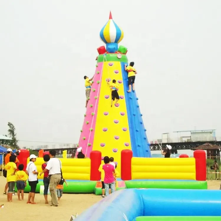 Amusement park games inflatable climber bouncy game inflatable rock climbing wall For Kids