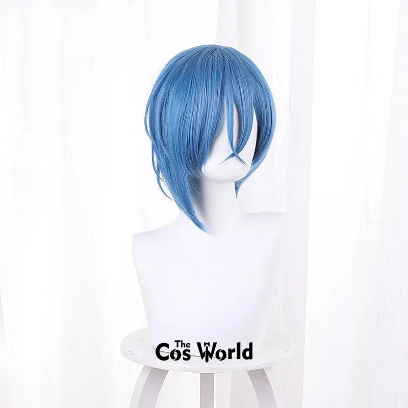Love Live Superstar Liella Wakana Shiki Blue 35cm Short Anime Cosplay Wigs Fiber Heat Resistant Synthetic Hair + Wig Cap