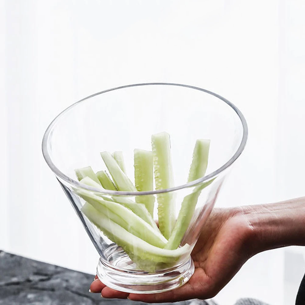 

Crystal Clear Acrylic Bowl Modern Design Ideal For Serving Salad Dessert Fruits Vegetables Snack Platters