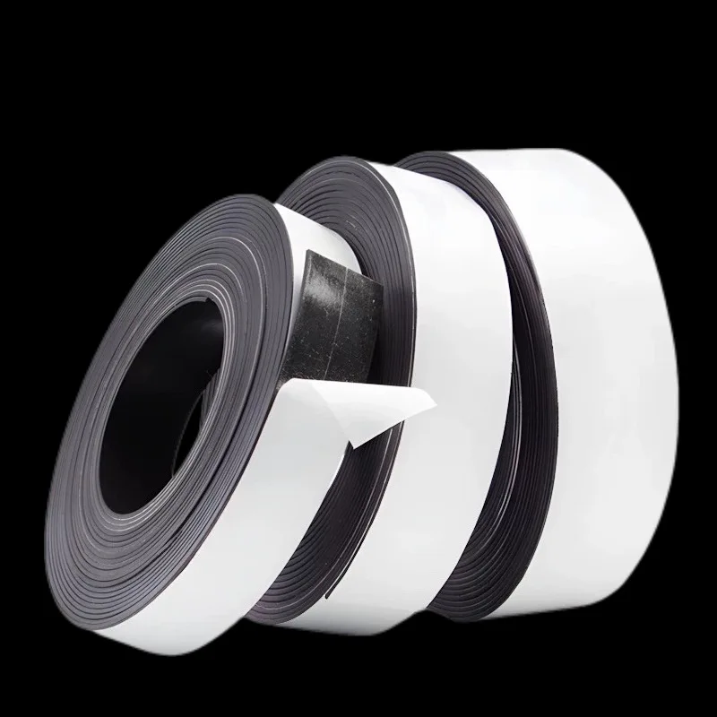 1 متر لتقوم بها بنفسك شريط مغناطيسي مرن قوي شريط مغناطيسي ذاتي اللصق شريط مغناطيسي مطاطي شريط ناعم شريط غراء خلفي قوي 39.37 بوصة