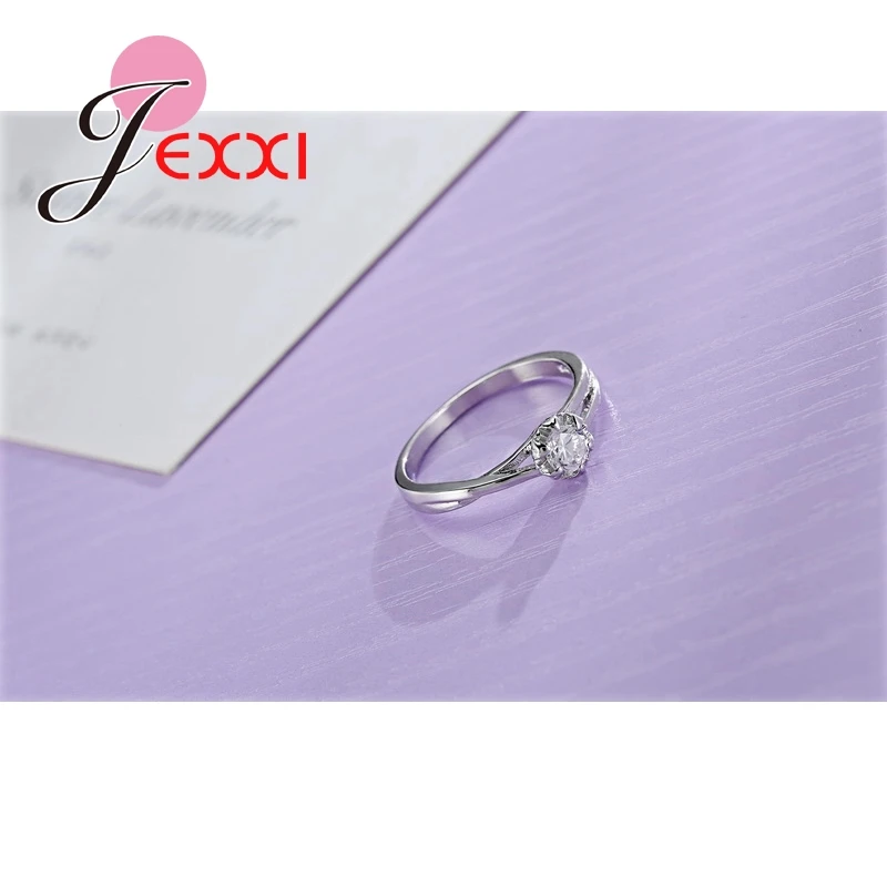 Genuine 925 Sterling Silver Jewelry Rings For Women Wedding Jewelry Bijoux Zirconia Vintage Accessories Engagement Hollow