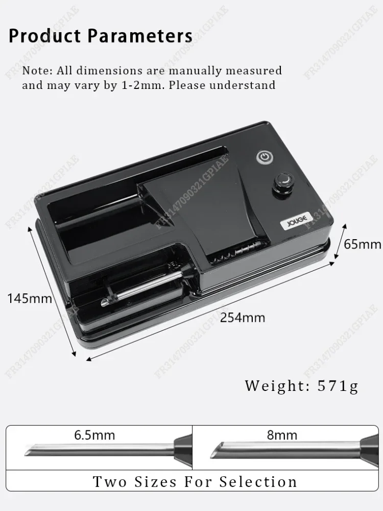 6.5/8 مللي متر الأشعة تحت الحمراء الكهربائية التلقائي آلة لف السجائر حاقن التبغ طحن الأسطوانة ماكينة حشو اكسسوارات التدخين