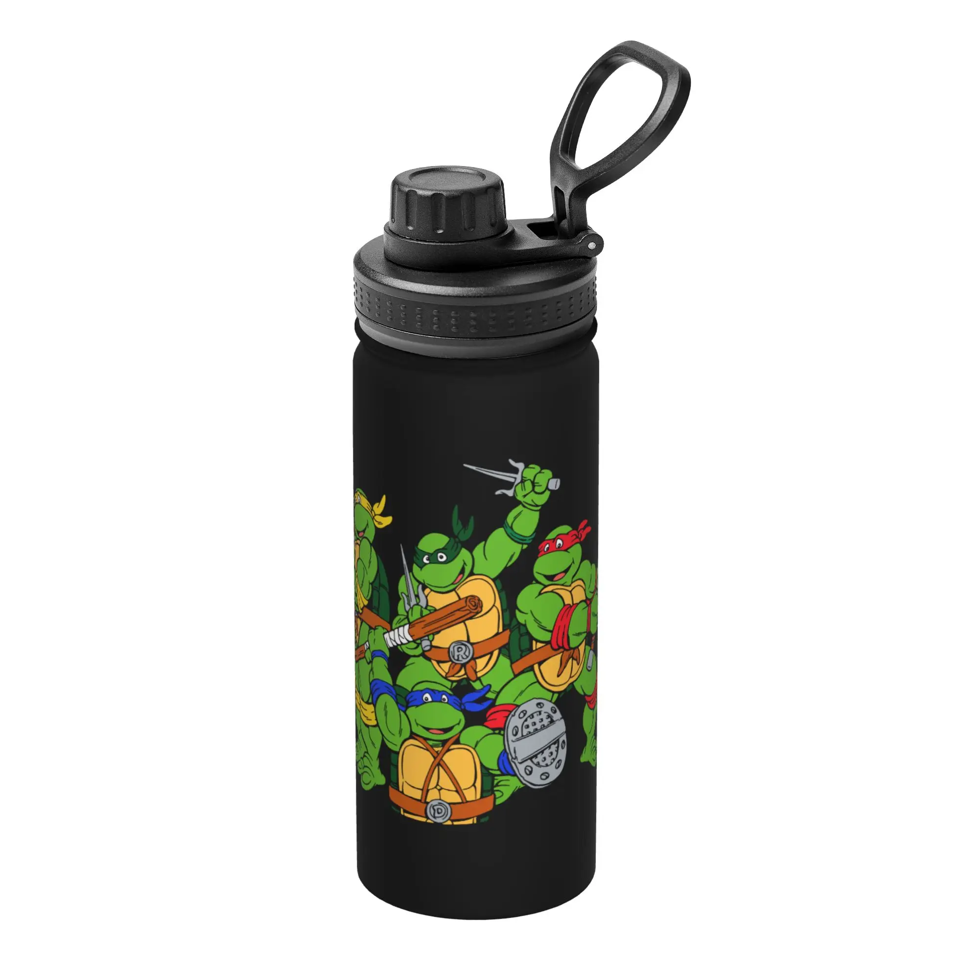 Cartoon Ninja T-Turtles 18OZ Sports Insulated Kettle  Coffee Cups Stainless Steel Office Home Mug Water Bottle