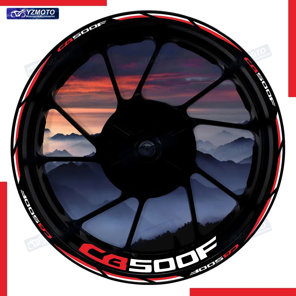 

For Honda CB500F CB 500F Motorcycle 17 Inch Front And Rear Wheel Stripe Sticker Wheel Decal Decorative Reflective Rim Stickers