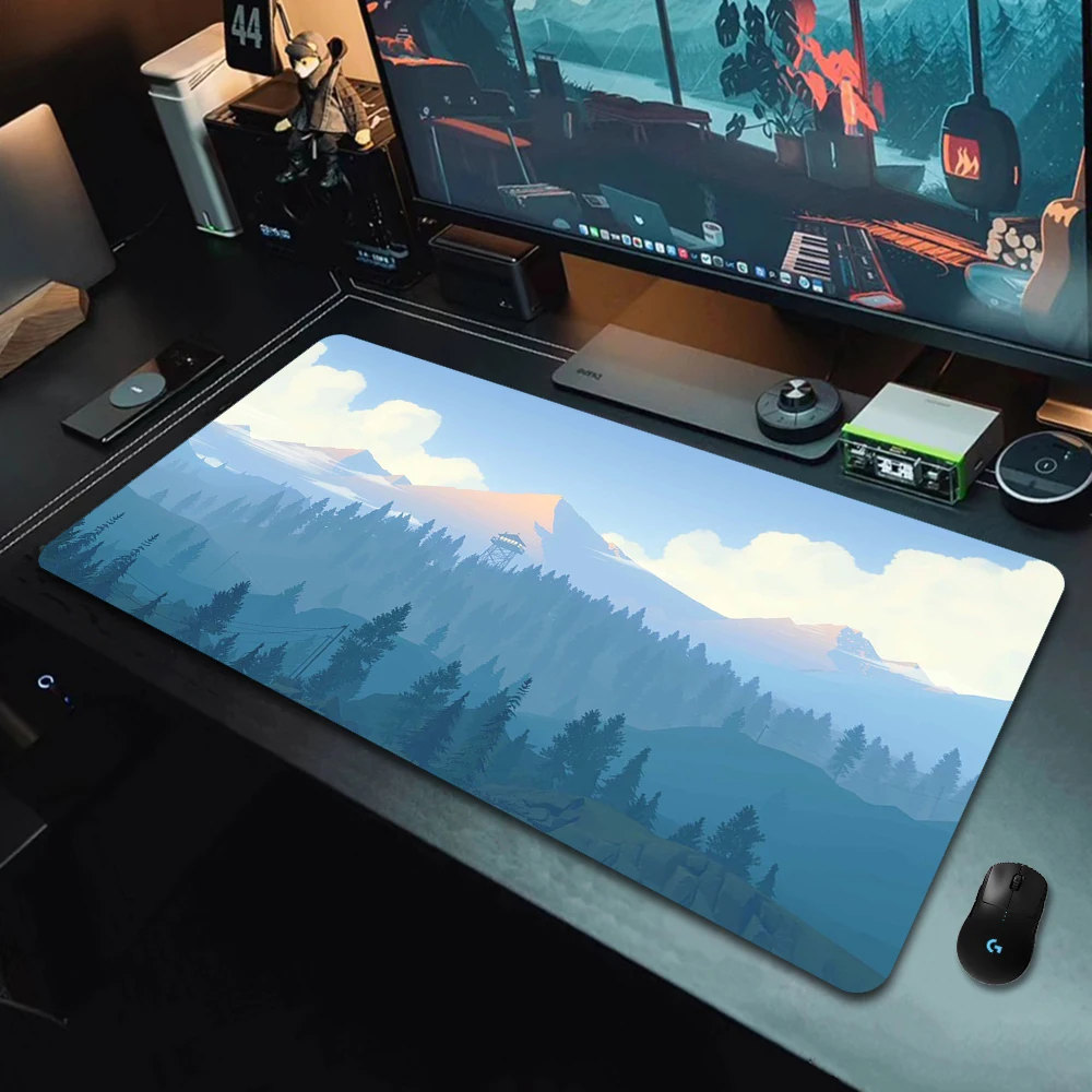 Mouse Pad Art Firewatch Forest Gaming Desk Mat Rubber Keyboard Pads For Office Gamer Non-Slip Mousepad Computer Large Mousepad