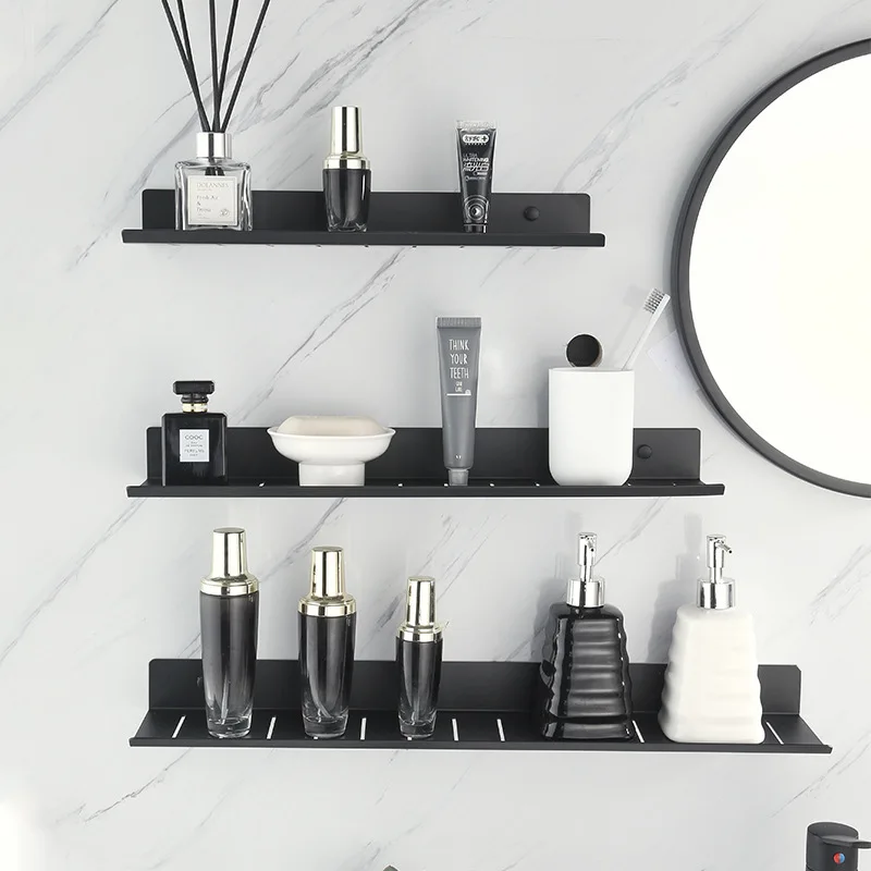 Bathroom Shelf Organizer Mirror Front Faucet Drain Rack Toilet Washbasin Supplies Storage Washbasin Pool Storage Rack No Drill