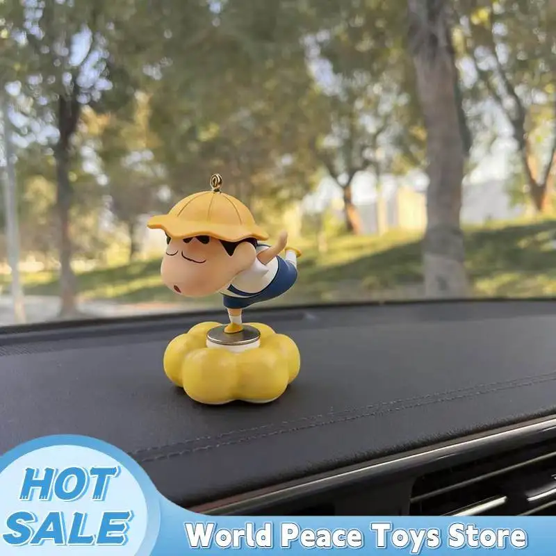 

Crayon Shin-Chan Car Ornaments Auto Interior Window Console Decor Figurines Rotatable Base Desktop Decoration Mini Figure Model