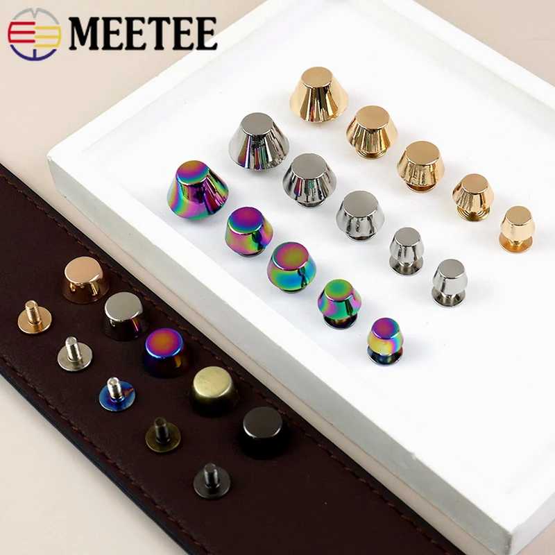 

10Pcs 8-16mm Bag Bottom Fabric Protection Rivet Buckle Flat Screws Stud Metal Buckles Leather Belt Decoration Nail Button Crafts