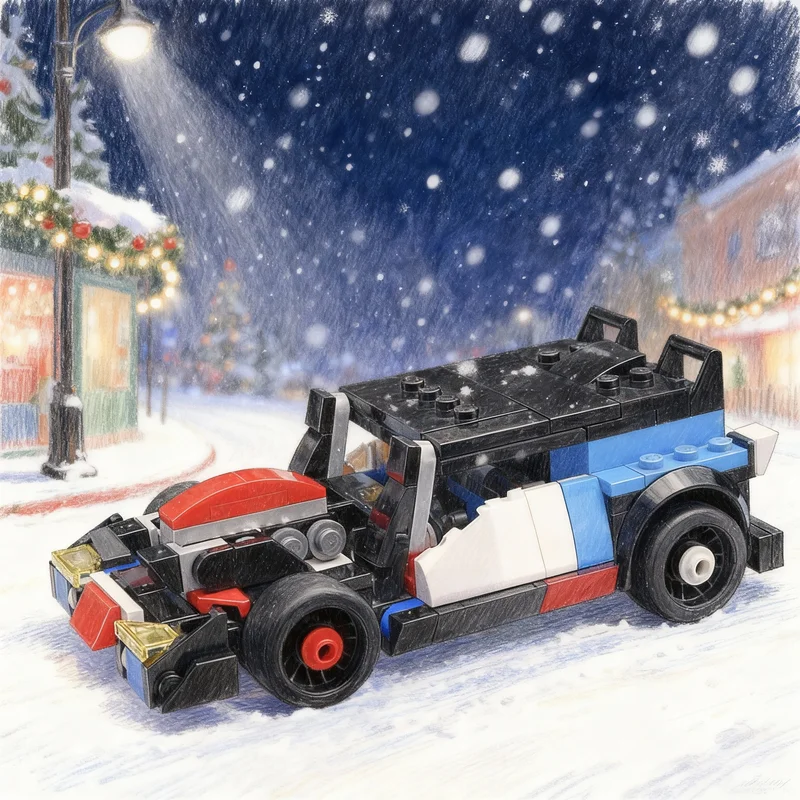 

231 деталей, конструктор MOC City Champions Street Rod, развивающая игрушка, подарок на Рождество, DIY, креативная идея, обучение