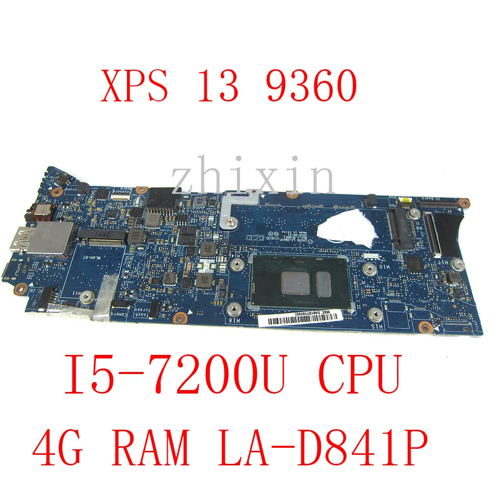 

yourui for dell XPS 13 9360 laptop motherboard with I5-7200U CPU 4G CN-0YR6VH YR6VH CAZ00 LA-D841P mainboard full test