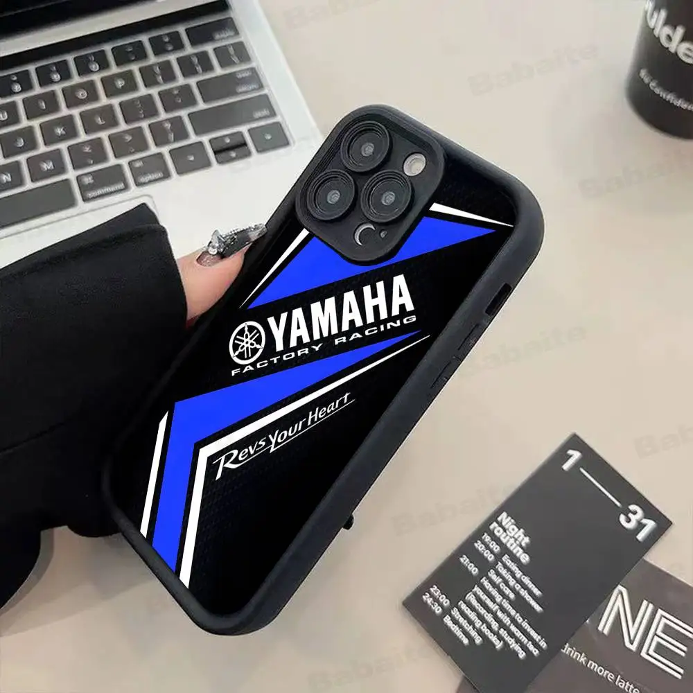 Motorcycle Y-YamAha-ES Phone Case For iPhone 17 16 15 13 11 12 14 Pro Max Plus Silicone Cover Shell