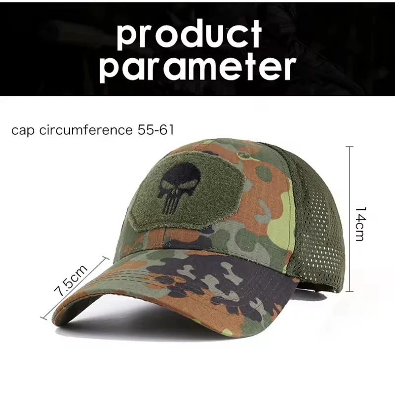 Outdoor Tactical Baseball Cap Embroidery Vintage Men's Cap Trekking Freshly Sun-baked Sun Hat