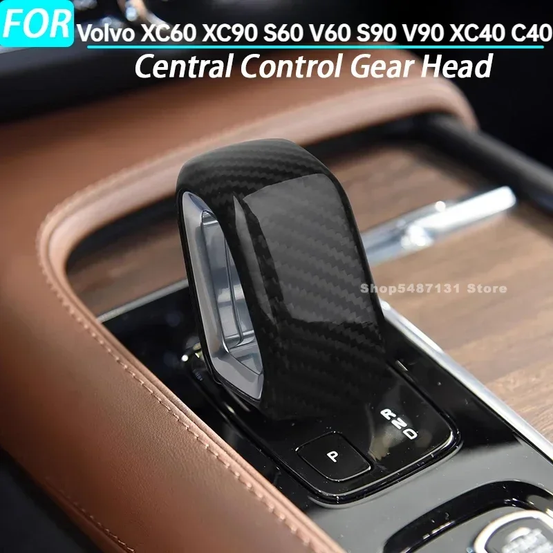 

Central Control Gear Head Shift Knob Cover Sequin Trim for Volvo XC60 XC90 S60 V60 S90 V90 XC40 C40 Accessories 2022 2023 2024