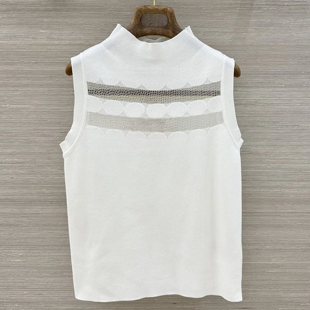 

High-quality 2026 spring and summer new products, women's sheer lace sleeveless top paired with pleated skirt set xy150461