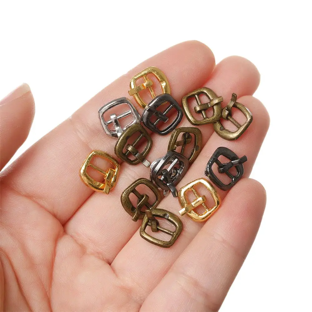 20/40pcs 7mm 4 Colors Mini Ultra-small Doll Bags Accessories Tri-glide Buckle Diy Dolls Buckles Belt Buttons