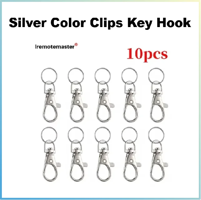 

Batch Silver Color Rhodium Lobster Clasp Clips Key Hook Keychain Split Key Ring Findings Clasps DIY Keychains Making