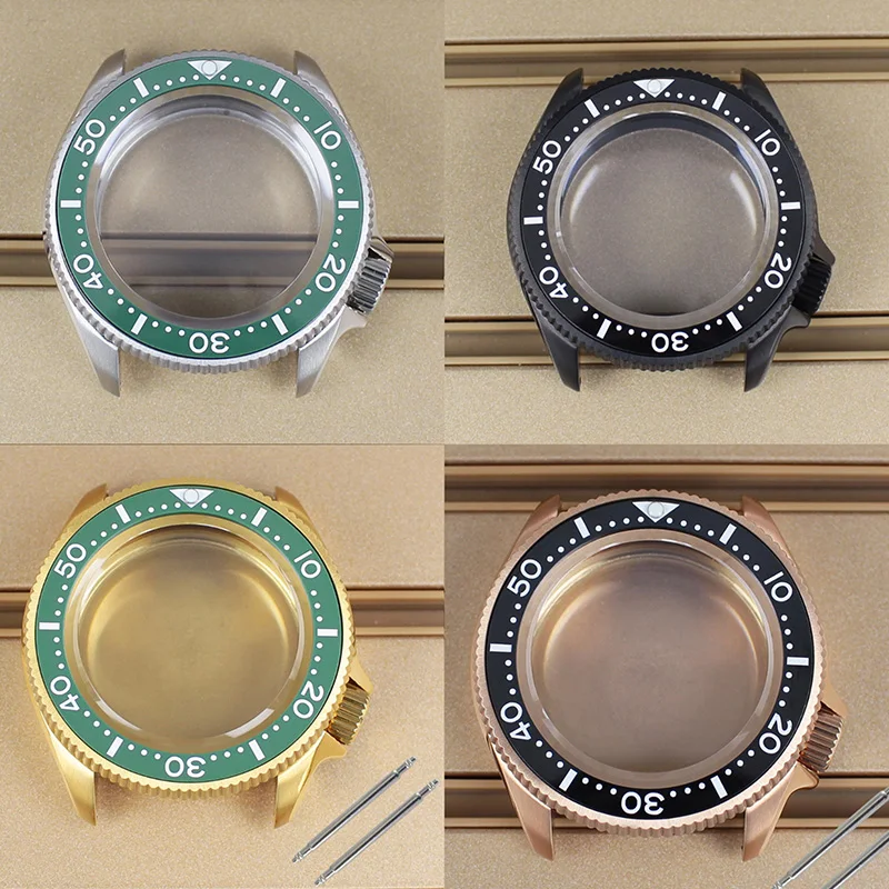

silvery/Black 38mm Watch Case Ceramic Bezel Sapphire Crystal For NH35 NH36 4R36 Movement Cases 28.5mm Dial SKX Mod high quality
