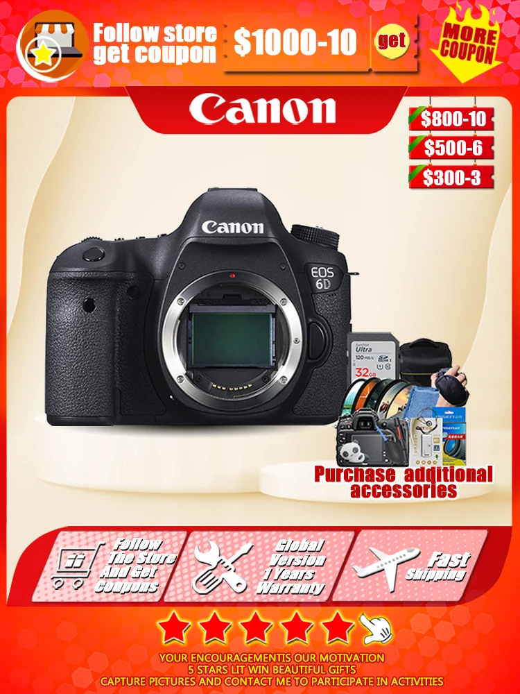 Kamera DSLR Canon 6D Full Frame-20.2MP-Video - Wi-Fi
