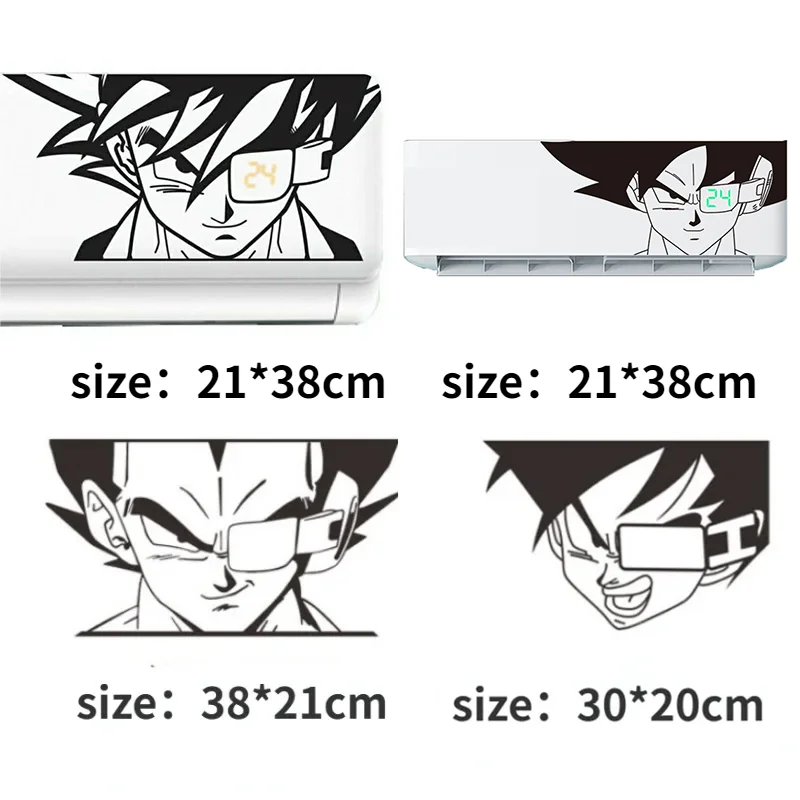 Dragon Ball Car Sticker Vegeta Cartoon Anime Air Conditioning Sticker Paper Decoration Cool Waterproof and Sunscreen Toy