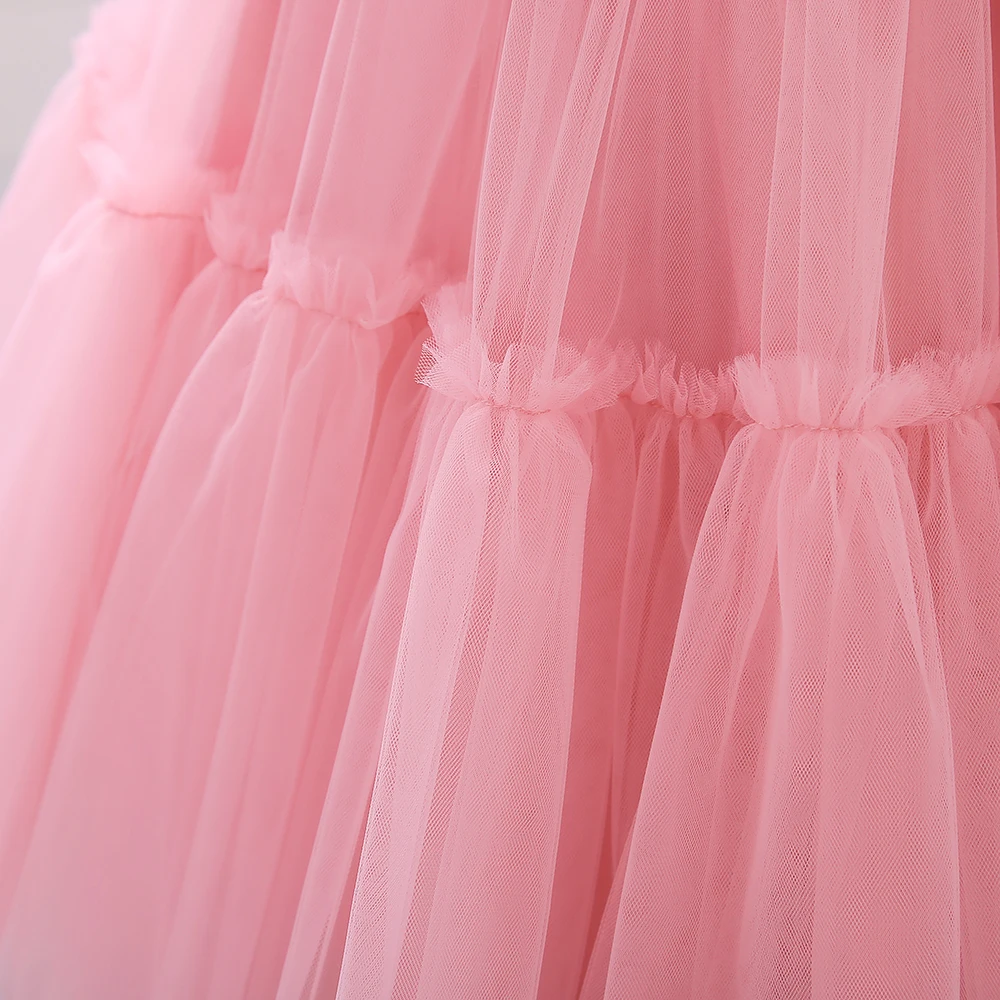 Kids Girl Dress Party Christmas Tutu Fluffy Flower Wedding Gown Children Formal Wear Teens Birthday 8 10 Years Evening Vestidos