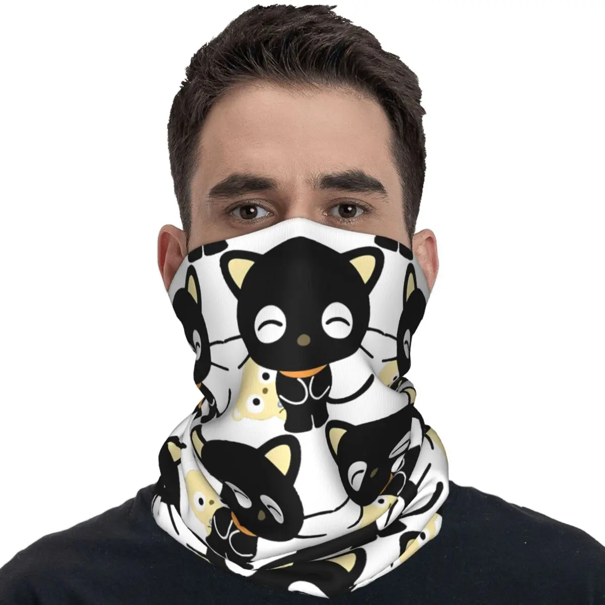 Chocochat With Friend Bandana y2k Funny Balaclava Summer Running Travel Dustproof Cycling Mask Seamless Soft Face Cover Mask