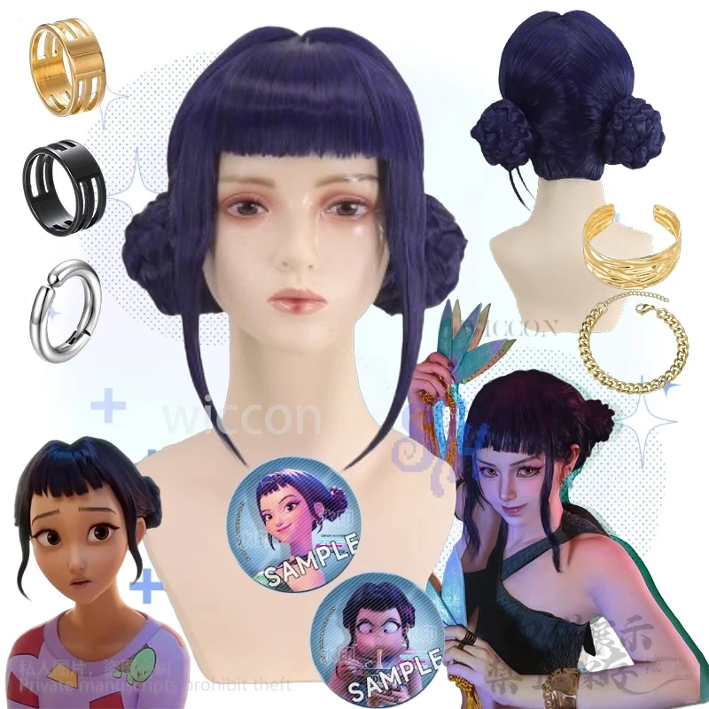 

Zoey Cosplay Anime Movie Kpop Demon Kawaii Hair Fashion Korea Idol Wigs Earring Rings Props Jirai Kei Girls Halloween Customized