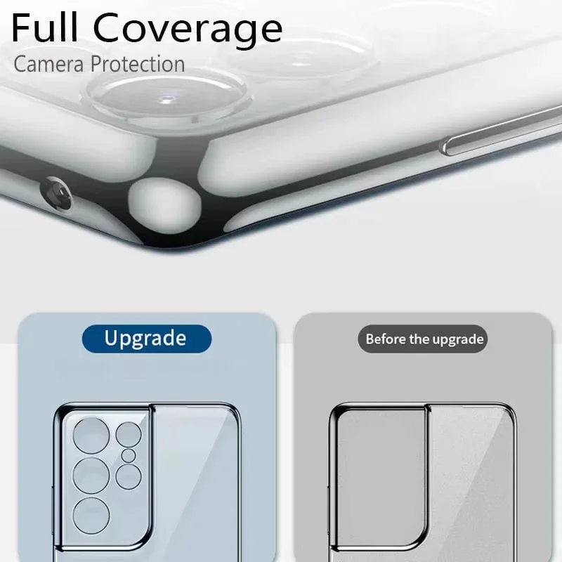Luksusowe etui na telefon z powłoką galwaniczną do Samsung Galaxy S26 Edge S25 FE S24 S23 Ultra S22 Plus S21 FE Przezroczyste, miękkie etui — zdjęcie 3