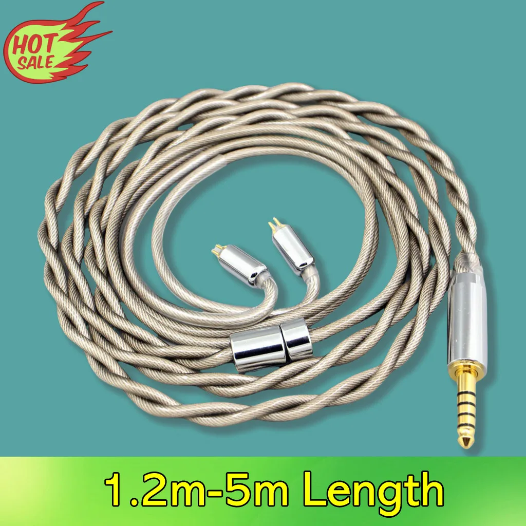 Cable de auriculares Chapado en plata 7n Litz OCC para paso plano de 0,78mm JH Audio JH16 Pro JH11 Pro 5 6 7 BA Type6 756 core 7846