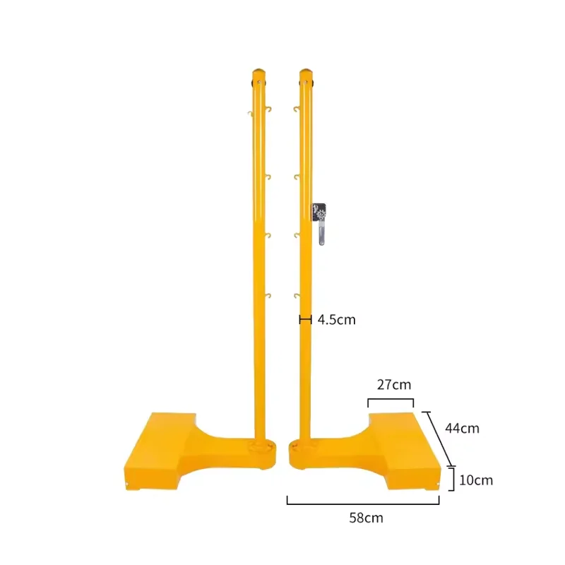 Portable Steel Badminton Tennis Net with Stand Pole Field Equipment Badminton Polepromote sales