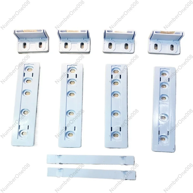 Integrated Fridge Door Plastic Mounting Bracket Fixing Slide Kit for Freezer Refrigerator Door Shelf Rail Connector 4 Groups