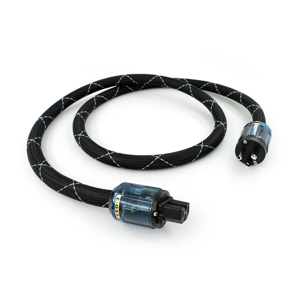 

6N OFC Triple-Shielded HiFi Power Cord with US/EU Plugs (Gold-Plated Terminals, Low-EMI for Audiophile)​​