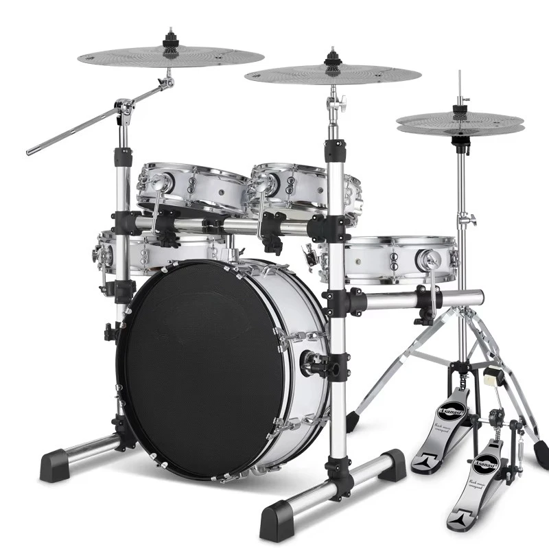 

2026 Portable New Premium White Drum Kit Acoustic Drum Kit
