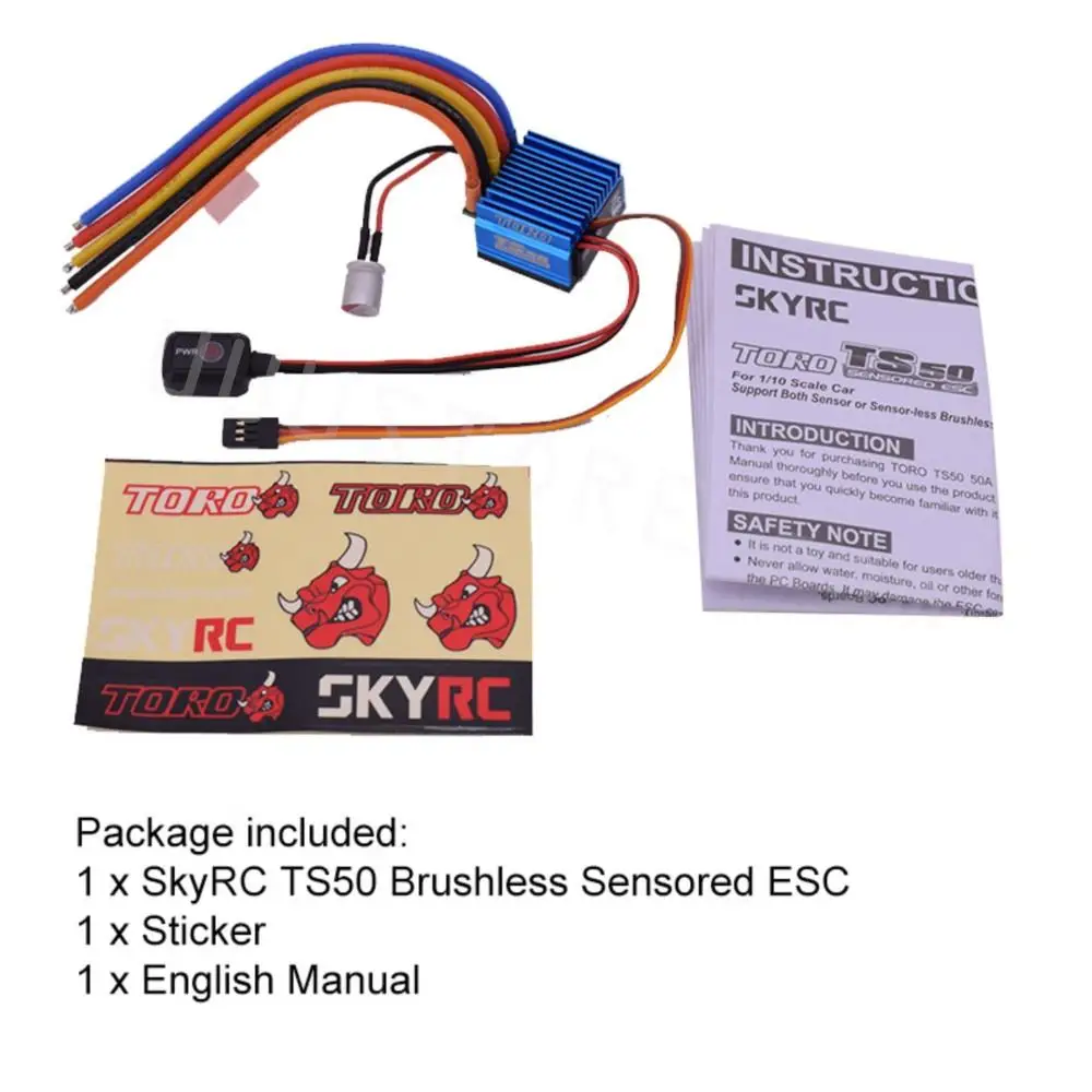 2019 New SKYRC TORO TS50 ESC Sensored Brushless ESC 1/10 50A For 1/10 RC Car model For Buggy Car