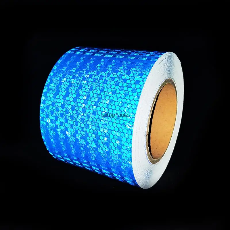 10cm*10m Waterproof Reflective Tape Conspicuity Caution Sticker Red Yellow Orange Green Fluorescent Strips For Tailers Car Truck