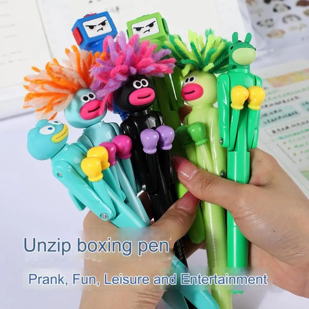 

New Creative Boxing Pen Gel Pen Stationery Stress Relief Toys Neutral Pen Cartoon Student Signature Pens School Supplies