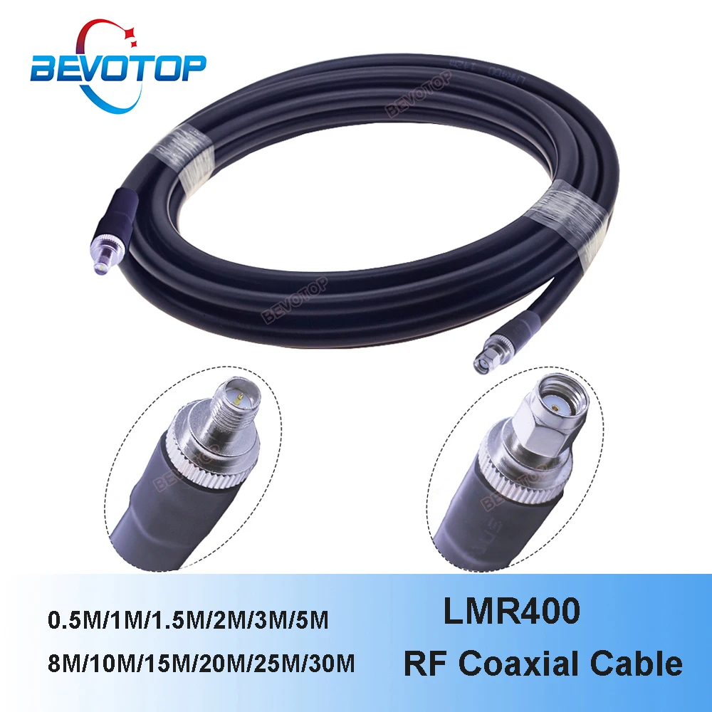 LMR400 50-7 Cable RP SMA Male to RP SMA Female 50 Ohm Low Loss RF Adapter Pigtail WIFI Antenna Extension Signal Booster Jumper